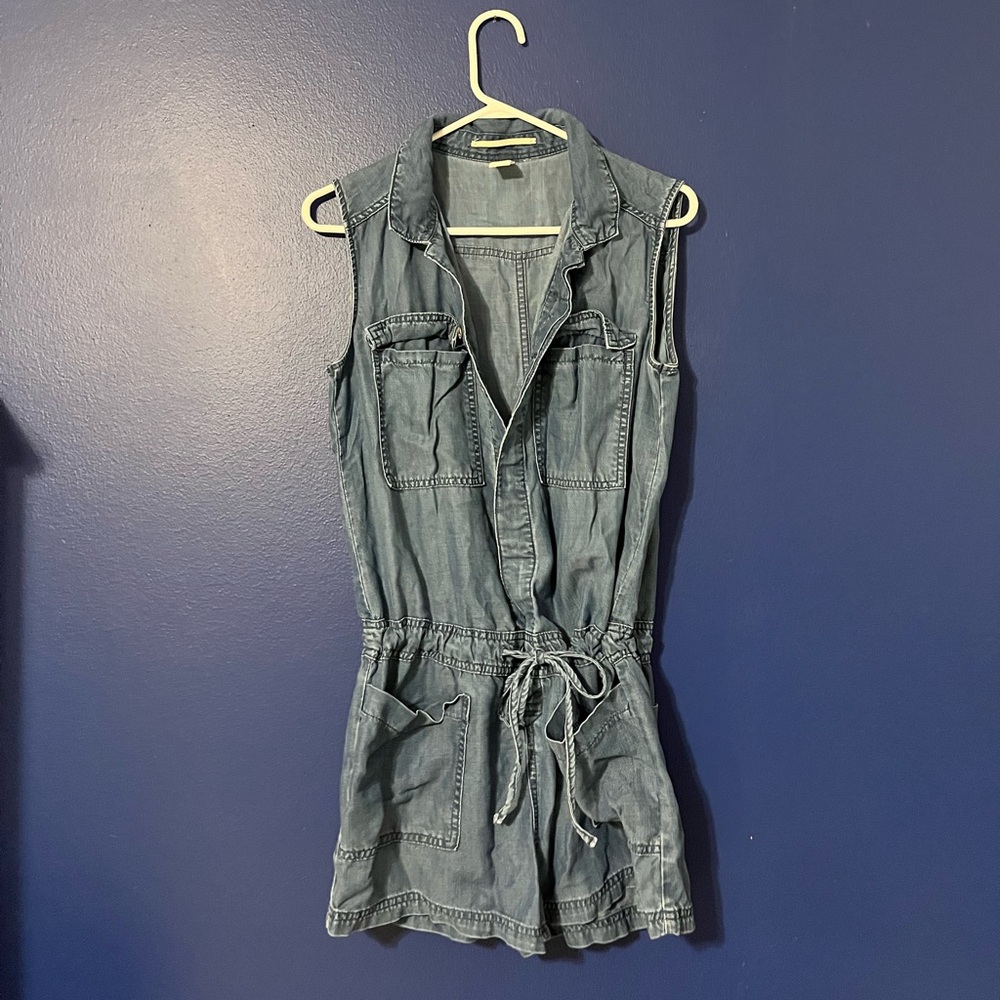 Blue Denim Romper